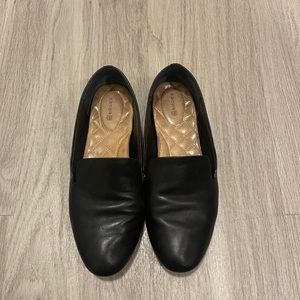 Birdies black leather loafers
